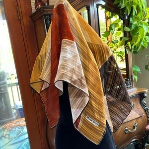 Vintage Michel Delain Paris Hand Rolled Scarf